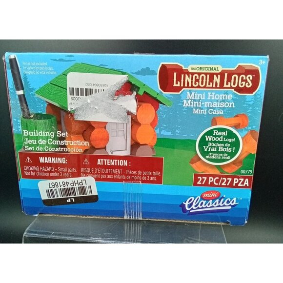The Original Lincoln Logs Mini Home Building Set 27 Pieces Real Wood - Picture 1 of 6